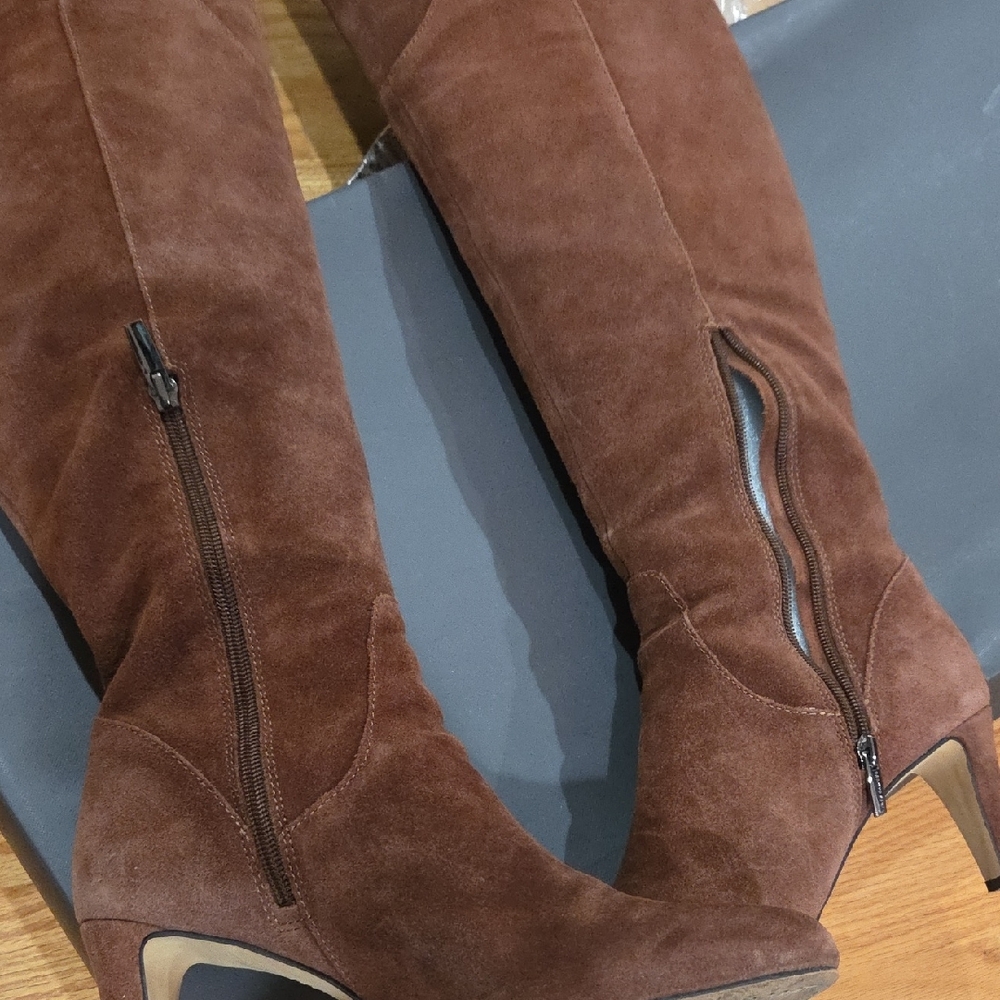 Vince Camuto Tan Suede Over the Knee Boots - Picture 8 of 10